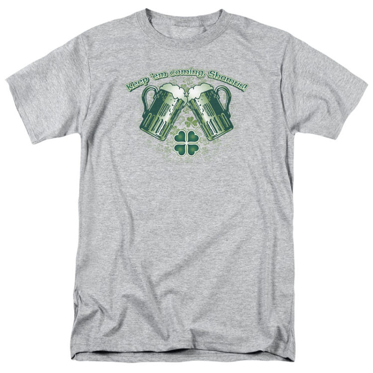 ST. PATRICK'S DAY GREEN BEER GRAY T-SHIRT