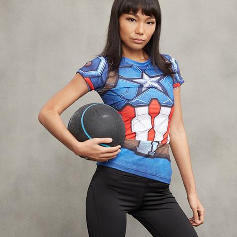 Captain America Women's Compression Tee