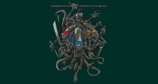 Ancient Ninja Xenomorphs T-Shirt