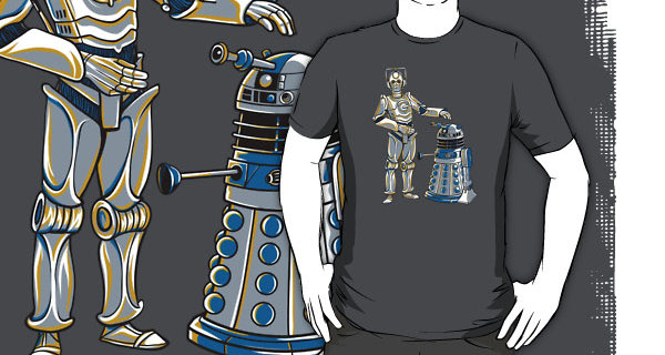 Cyber3PO and R2Dalek T-Shirt