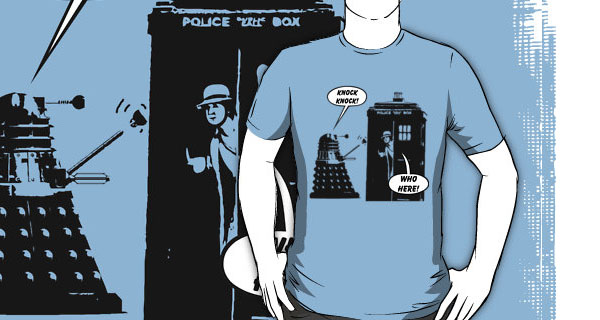 Dr Who exterminates Knock Knock joke T-Shirt