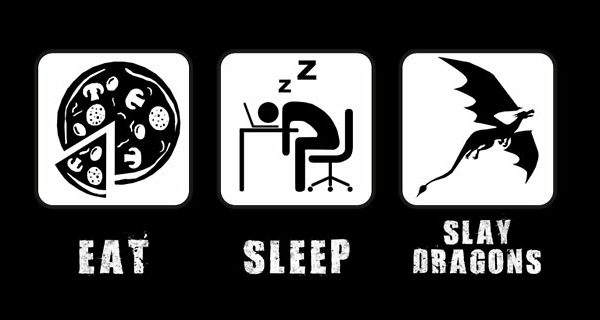 Eat, Sleep, Slay Dragons T-Shirt