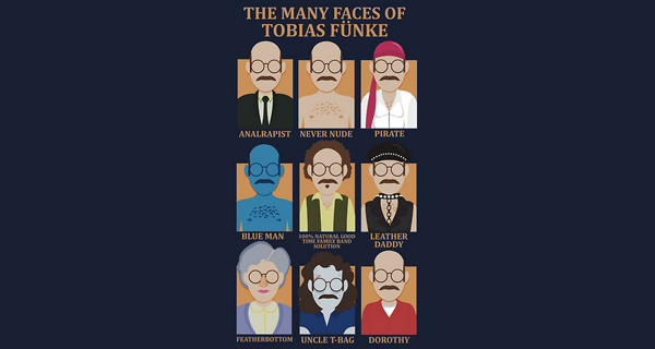 The Many Faces of Tobias Fünke T-Shirt