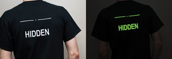 Glow in the Dark Sneak Hidden / Detected T-Shirt