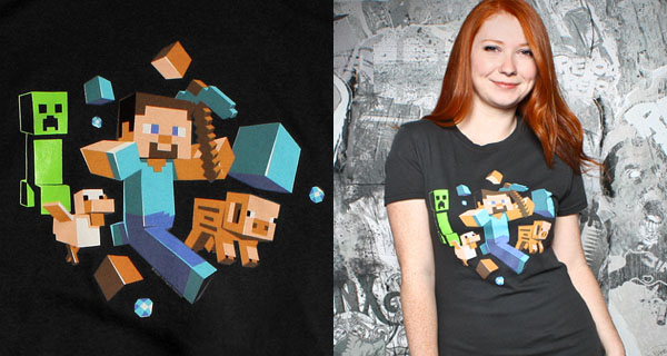 Minecraft Run Away Glow in the Dark T-Shirt