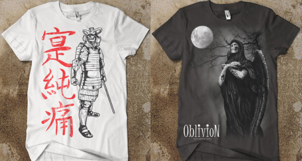 Samurai Skeleton Warrior / Angel of Death T-Shirts